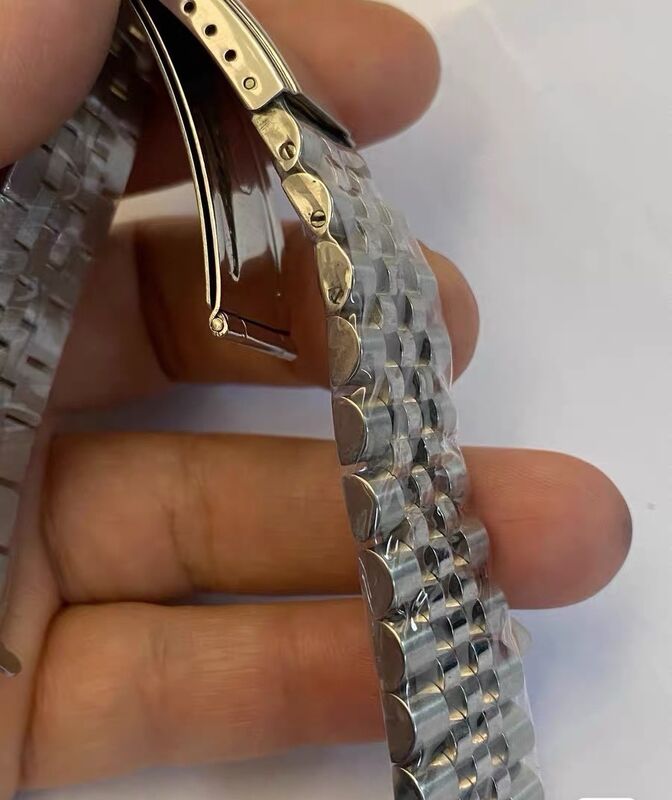 Custom logo 19/20mm Stainless Steel Bracelet Jubilé Vintage Luxury Strap for Rlx 1601 1603 16233 116233 with Folded Clasp