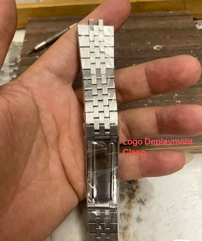 Custom logo 19/20mm Stainless Steel Bracelet Jubilé Vintage Luxury Strap for Rlx 1601 1603 16233 116233 with Folded Clasp