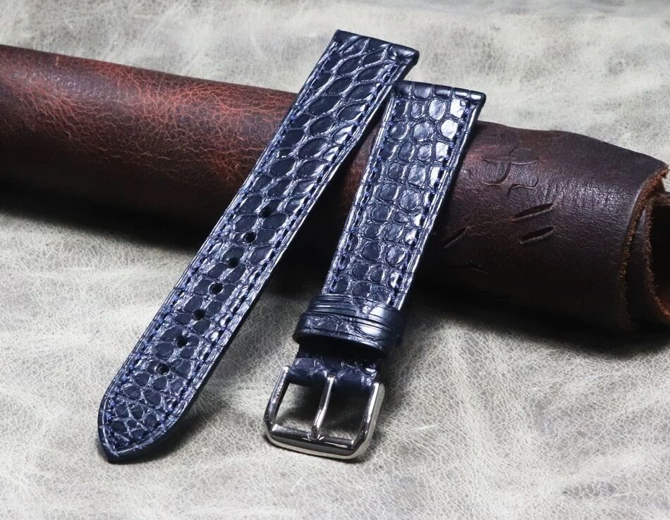 18mm 20mm 22mm Vintage Retro Genuine Crocodile Leather Watch Band Handmade Real Alligator Strap 19mm 21mm 23mm 24mm