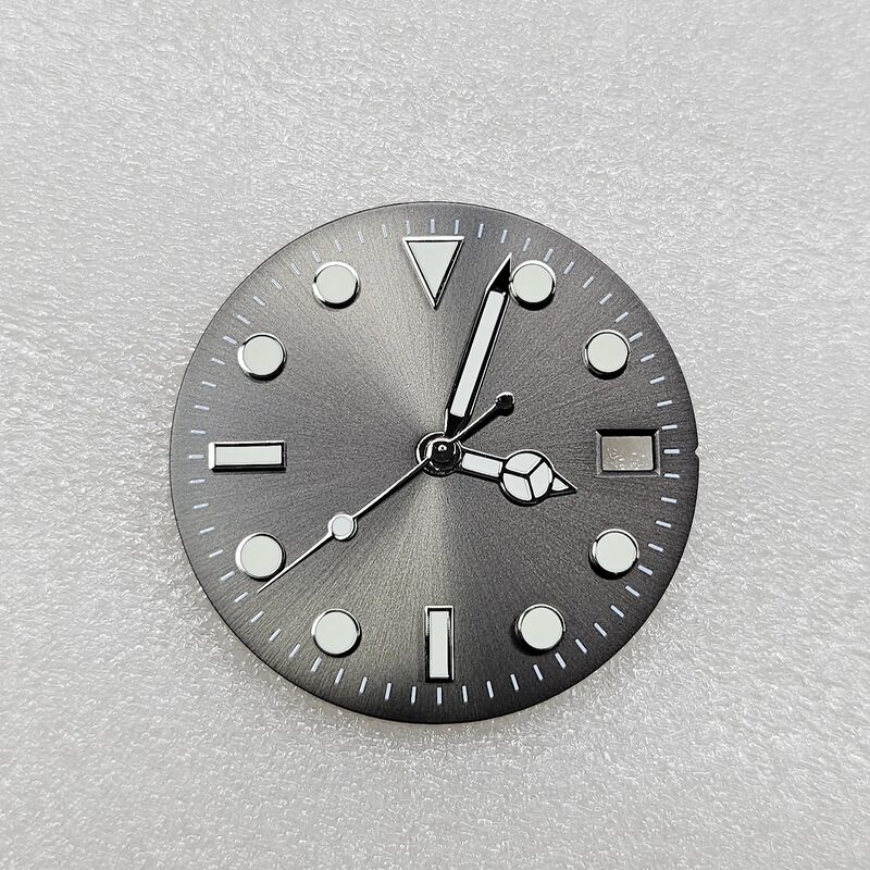Watch Accessory Without Markings 28.5 mm Dial Sunburst Pattern Green Luminous Coating Suitable for NH35 NH36 4R36 Movement