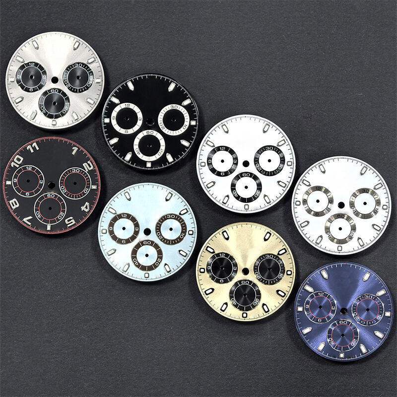 CF Factory Watch Parts Made Dial for 4130 Movement 116508 116500 116518 116520 Blue Luminous