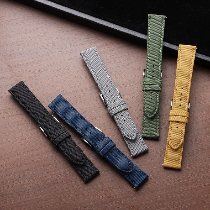 20mm 22mm Sailcloth Watch Strap for Samsung Watch Bracelet Two-Sided Nylon Watchband Quick Release Sport Wristband Belt for Men