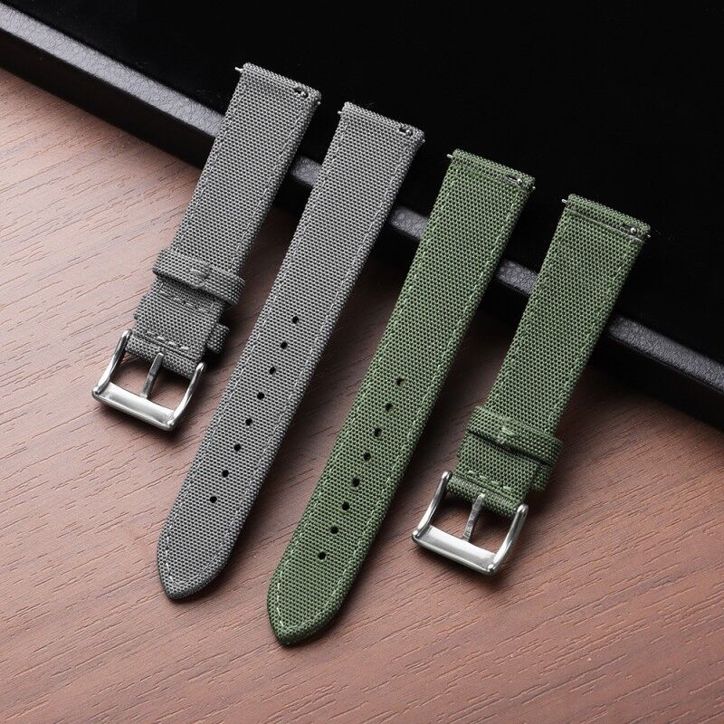 20mm 22mm Sailcloth Watch Strap for Samsung Watch Bracelet Two-Sided Nylon Watchband Quick Release Sport Wristband Belt for Men