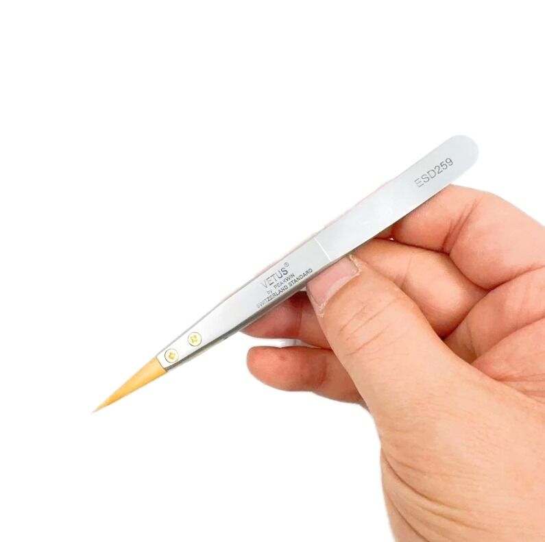 Handmade 27A Boxwood Watch Repair Tool High Quality Stainless Steel Tweezers for Holding Watch Parts for Watchmakers