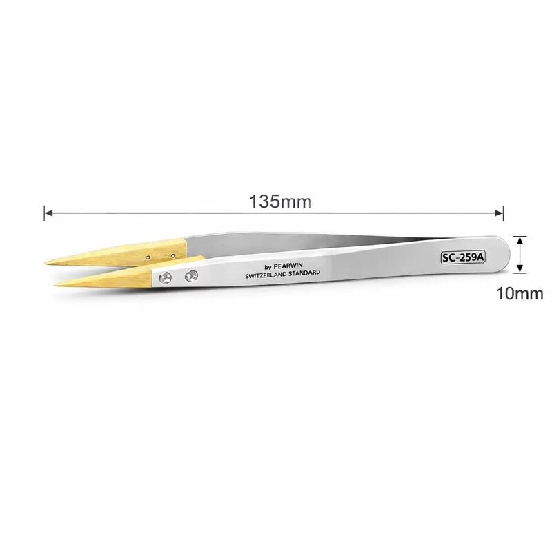 Handmade 27A Boxwood Watch Repair Tool High Quality Stainless Steel Tweezers for Holding Watch Parts for Watchmakers