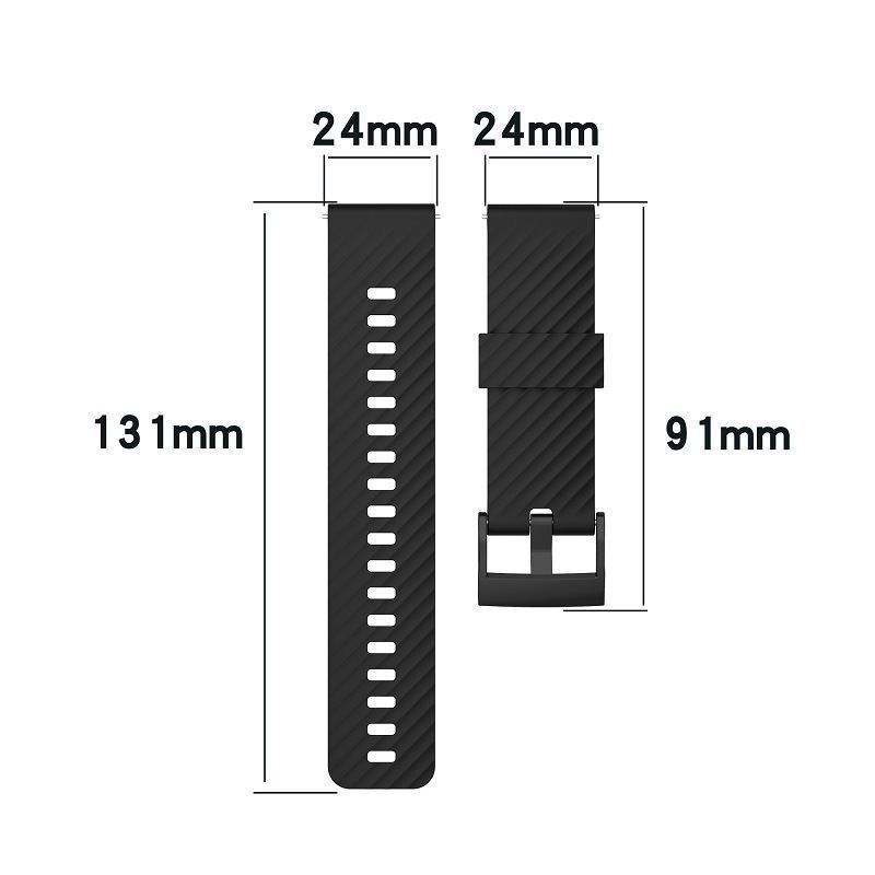 24mm Breathable Silicone Sport Strap for Men Women Smartwatch Compatible with Suunto 7/9/D5/Spartan Sport