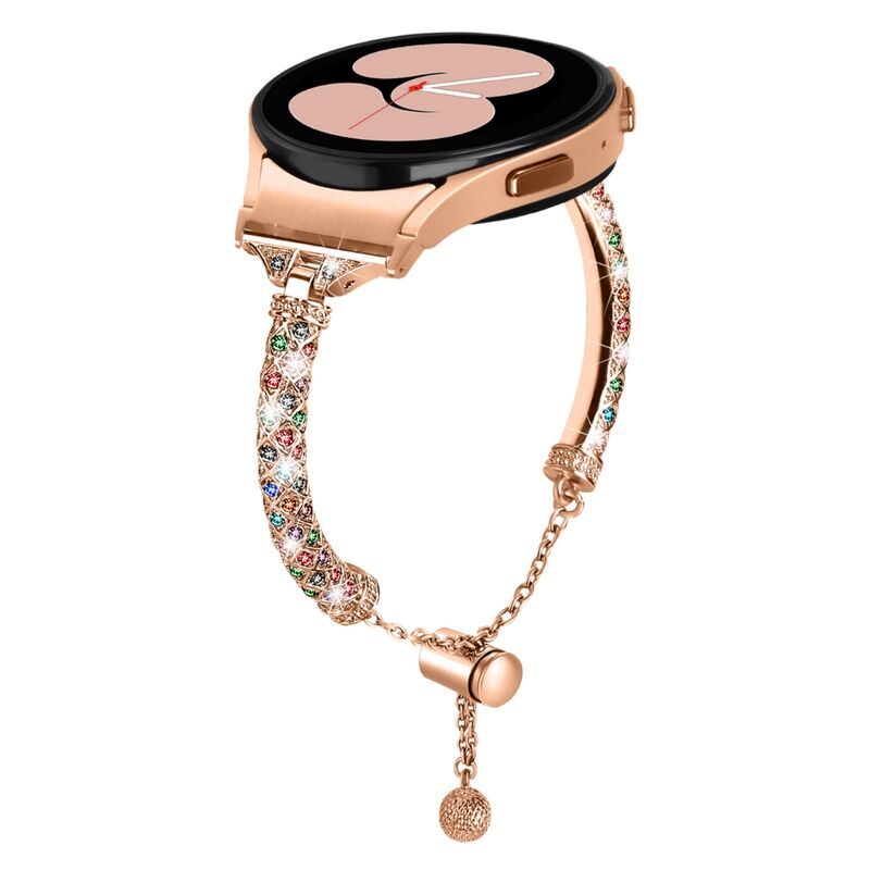 For for Watch 6 Luxury Alloy Watch Band with Diamond Accents for Women Black