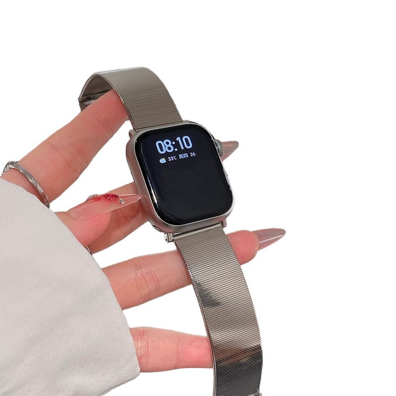 Reliant New Women Stainless Steel CHARM Bracelet Band Strap with  Clasp for Smartwatch