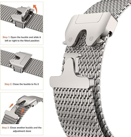 Original Titanium Milanese Mesh Loop for Apple Watch Ultra 2, 49mm Adjustable Wristband for Men