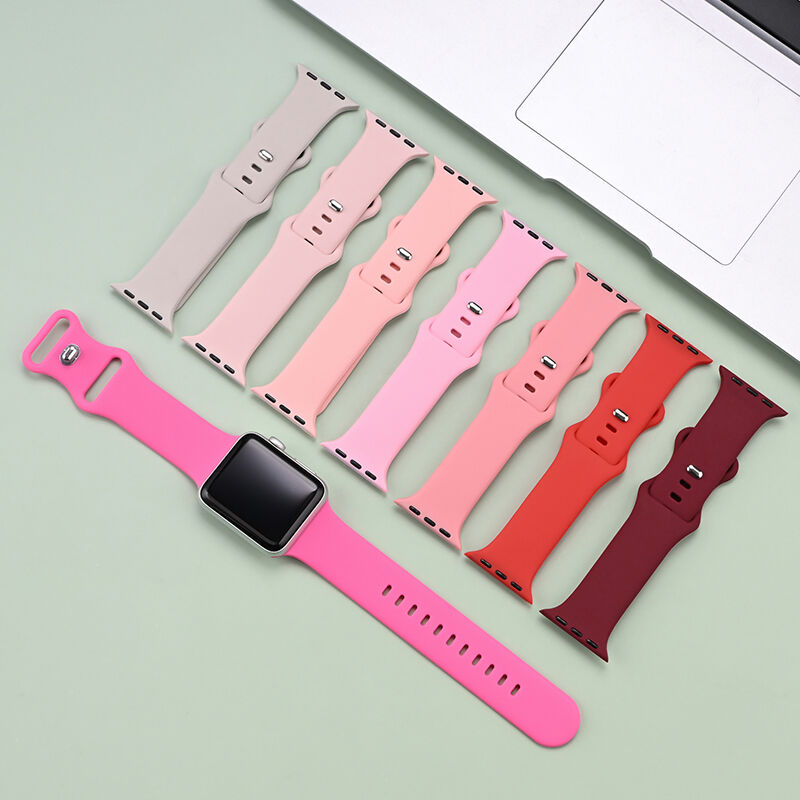 Custom Logo Soft Silicone Watch Strap for Iwatch 49mm Adjustable Soft Sport Strap Designable for Apple Watch Band