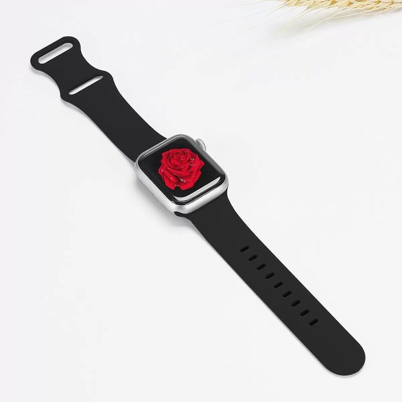 Custom Logo Soft Silicone Watch Strap for Iwatch 49mm Adjustable Soft Sport Strap Designable for Apple Watch Band