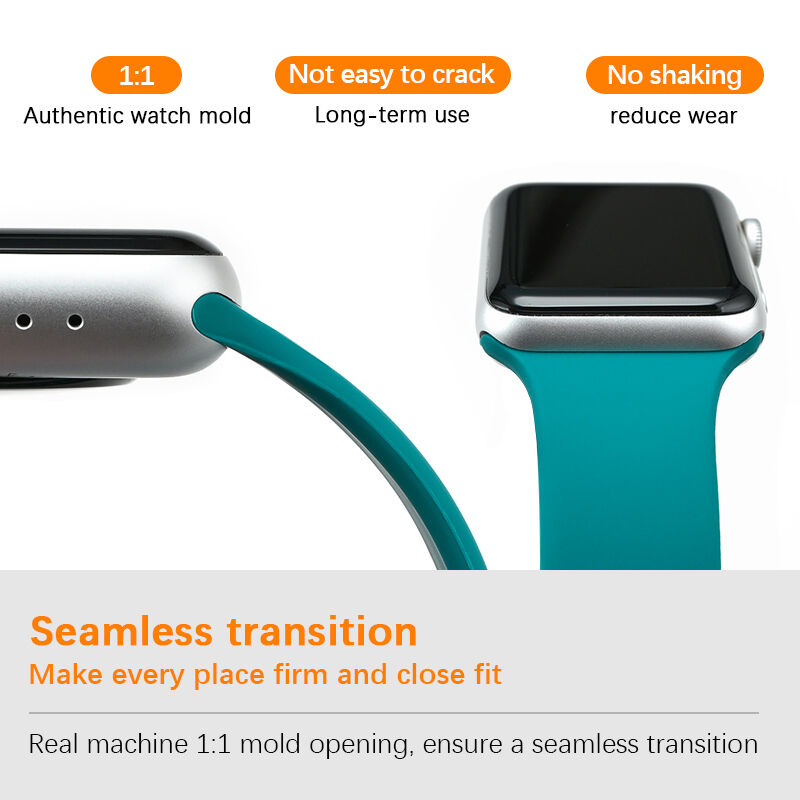 Custom Logo Soft Silicone Watch Strap for Iwatch 49mm Adjustable Soft Sport Strap Designable for Apple Watch Band