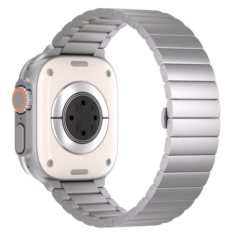 Luxury Solid Grade 2 Titanium Metal Replacement Wristband Smart Watch Band Strap for Apple Ultra IWatch 9 8 7 6 5 4 3