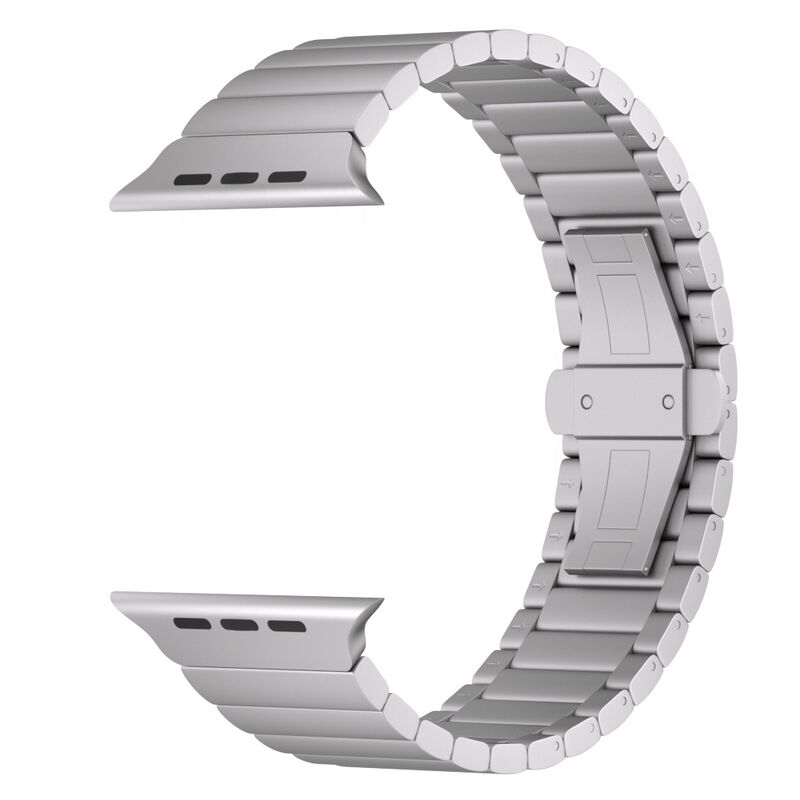 Luxury Solid Grade 2 Titanium Metal Replacement Wristband Smart Watch Band Strap for Apple Ultra IWatch 9 8 7 6 5 4 3