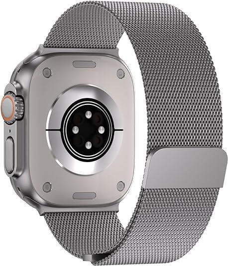 Keepwin Milanese Loop Stainless Steel Smartwatch Band Strap for Apple Watch Ultra Watch Band 49mm Size