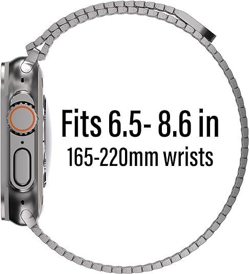 Keepwin Milanese Loop Stainless Steel Smartwatch Band Strap for Apple Watch Ultra Watch Band 49mm Size
