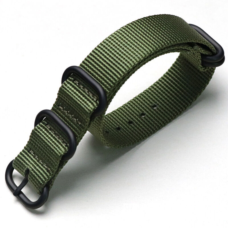 Custom Logo Nylon Striped Watch Strap Luxury Charms Bands for Apple Watch Mens Women 16MM 18MM19MM 20MM 21MM 22MM 23MM 24MM