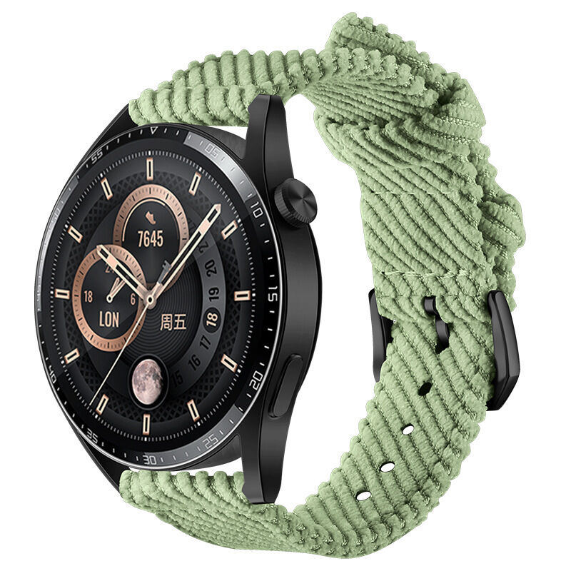 Stock Customized 18mm 20mm 22mm Colorful Corduroy Watch Strap Soft Two Pieces Style Cotton Fabric Watch Band