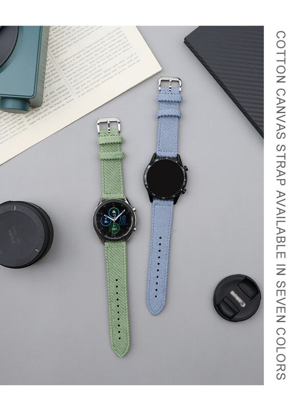 Stock Customized 18mm 20mm 22mm Colorful Corduroy Watch Strap Soft Two Pieces Style Cotton Fabric Watch Band