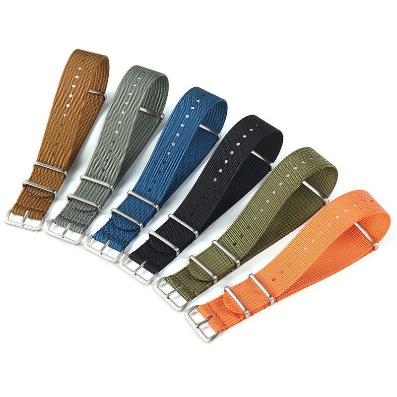 Custom Replacement Strap 18mm 20mm 22mm 24mm Premium Braided Nylon Watch Strap Wrist Band Bracelet Watch Bands