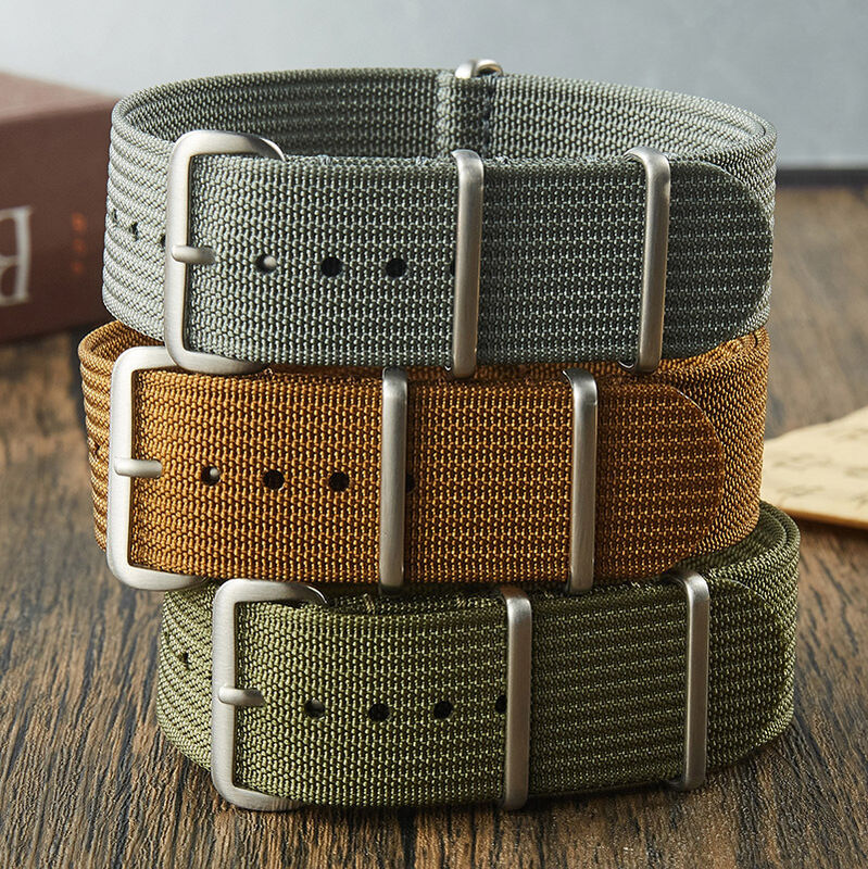 Custom Replacement Strap 18mm 20mm 22mm 24mm Premium Braided Nylon Watch Strap Wrist Band Bracelet Watch Bands