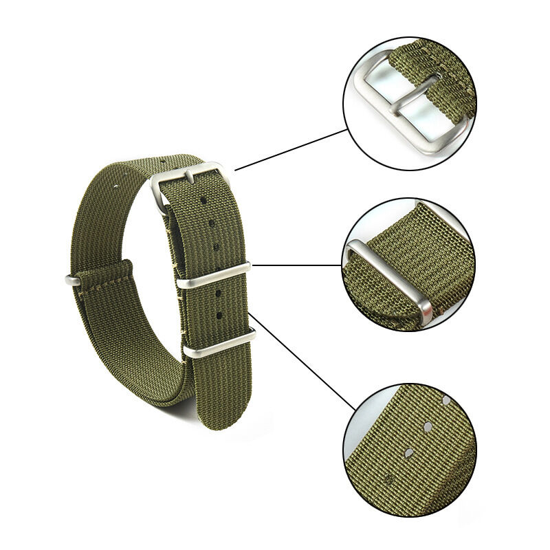 Custom Replacement Strap 18mm 20mm 22mm 24mm Premium Braided Nylon Watch Strap Wrist Band Bracelet Watch Bands