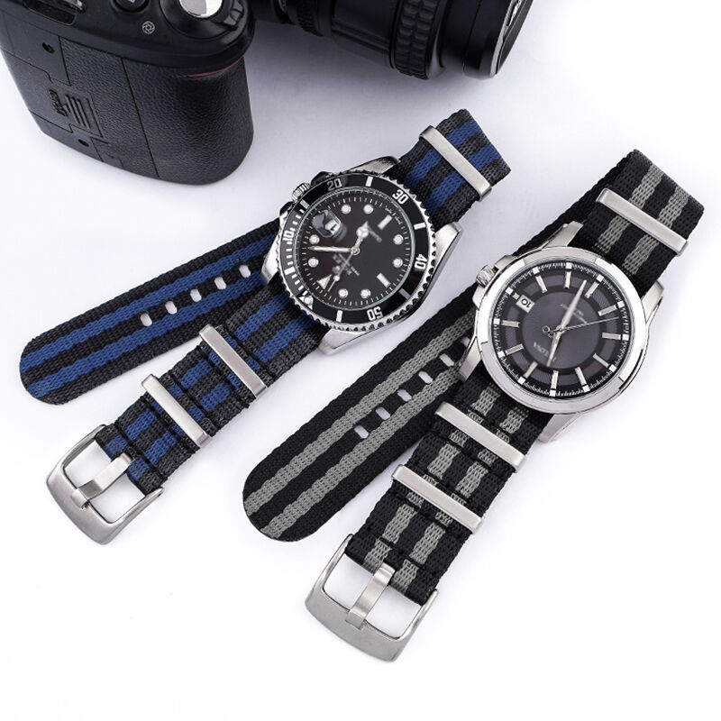 Multi-Colors Nylon Watch Strap 18mm 20mm 22mm 24mm Adjustable Canvas Watch Bands Replacement Wristbands