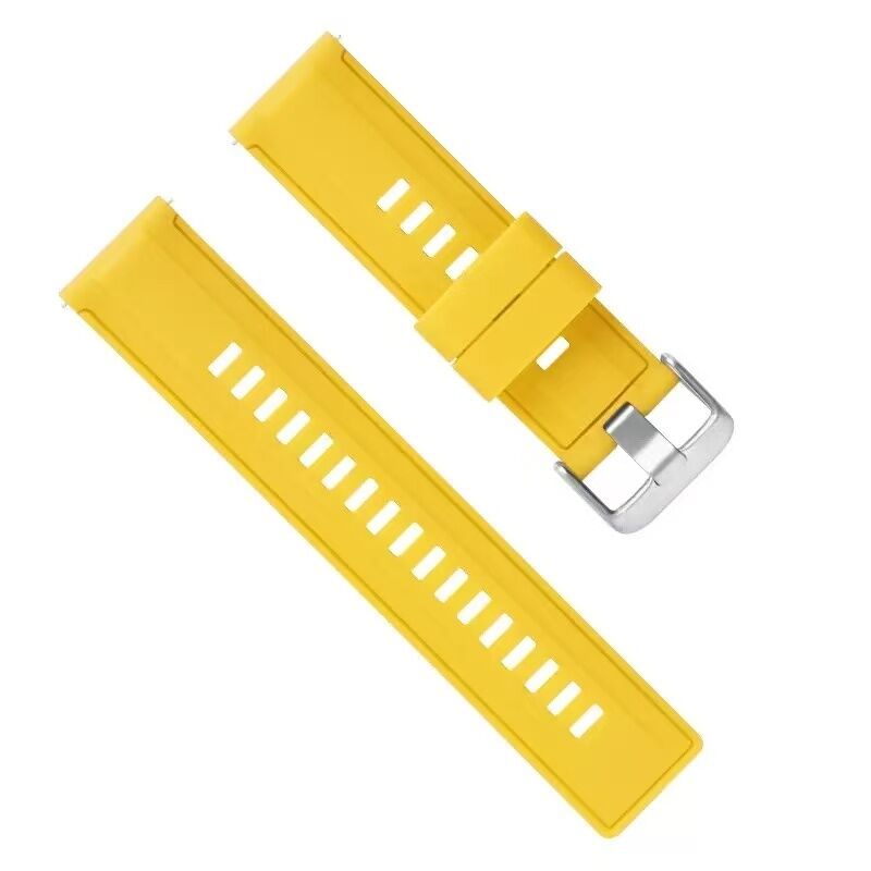 Luxury Men's 18mm Watch Strap 18-22mm White Silicone with Stainless Steel Buckle Waterproof and Breathable