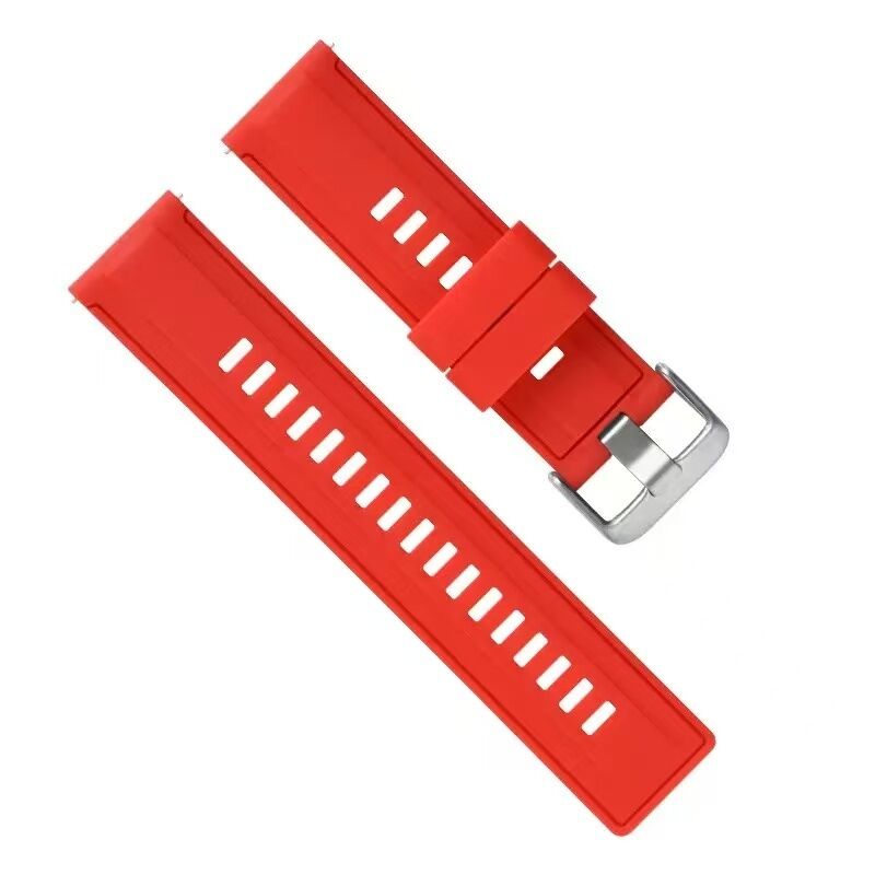 Luxury Men's 18mm Watch Strap 18-22mm White Silicone with Stainless Steel Buckle Waterproof and Breathable