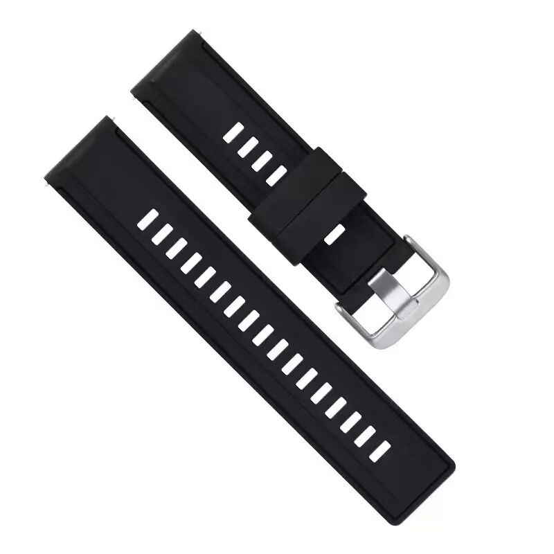 Luxury Men's 18mm Watch Strap 18-22mm White Silicone with Stainless Steel Buckle Waterproof and Breathable