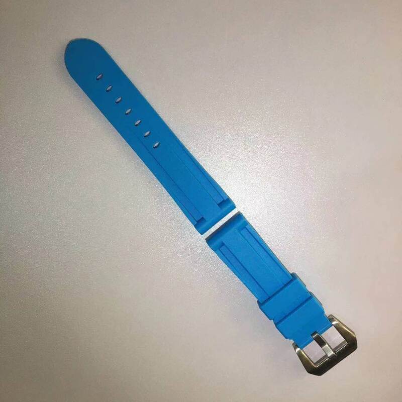 Free Sample 22mm 24mm Luxury Soft Rubber Silicone Watch Bands for Panerai Sports Band Replacement Wristband Strap Bands