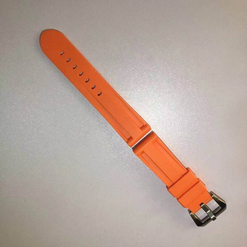 Free Sample 22mm 24mm Luxury Soft Rubber Silicone Watch Bands for Panerai Sports Band Replacement Wristband Strap Bands