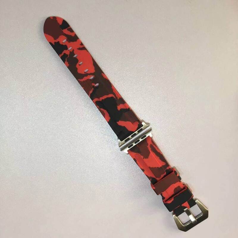 Free Sample 22mm 24mm Luxury Soft Rubber Silicone Watch Bands for Panerai Sports Band Replacement Wristband Strap Bands