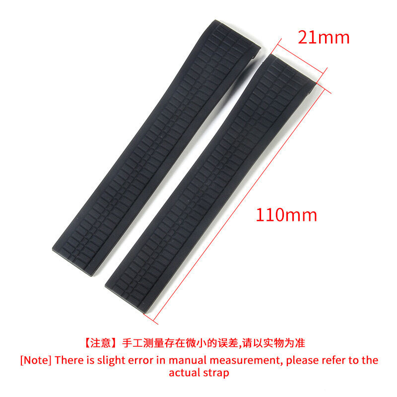 Sports Watch Bands for Watches with Special Buckle 21mm Curved End Diving TPU Rubber Watch Straps