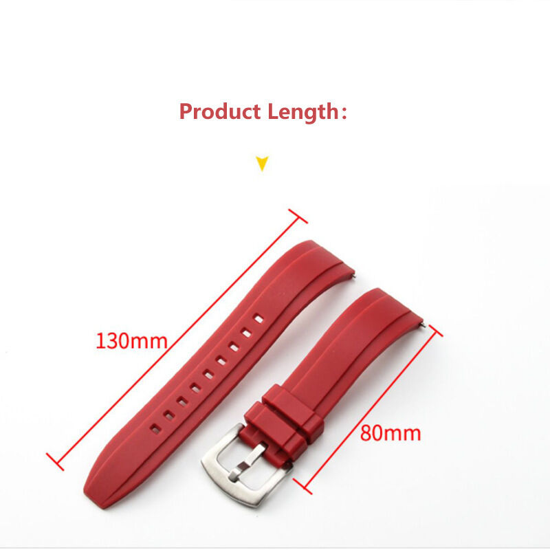 19 20 22mm Watchband Durable Soft Diver Watch Strap Bands Custom Waterproof Sport Men Women Quick Release Wrist FKM Rubber Watch