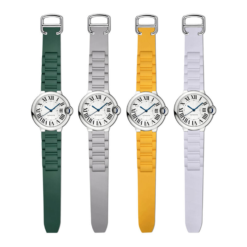 FKM Rubber Band Quick Release for Cartiier Blue pink Balloon  Pin Retro Tropical Rubber Watch Straps