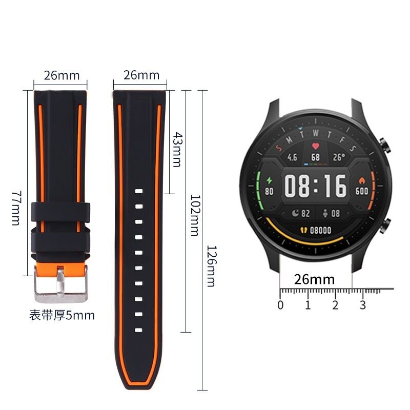 Custom Logo Quick Release Silicone Watch Straps Adjustable 20mm 22mm 24mm 26mm Rubber Watch Bands for MoonSwatch