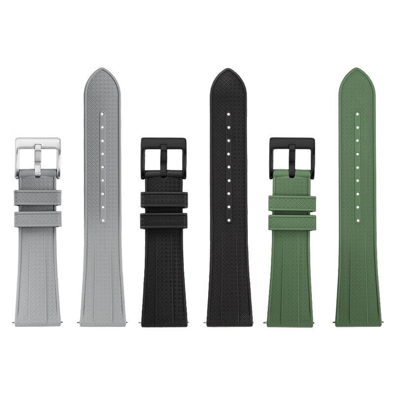 Custom Logo 20mm 22mm FKM Rubber Watch Strap  for Seiko Classic Fluororubber Tropical Wristband Watch Bands