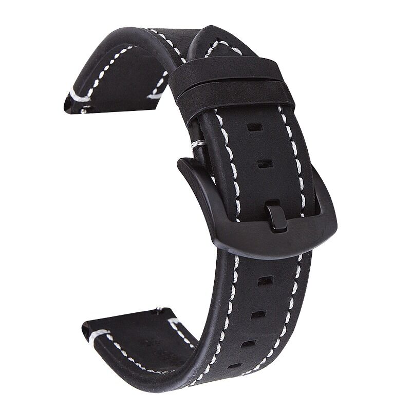 Classic Fashion Genuine Calf Skin Leather Watch Strap 22mm 20mm with Stainless Steel Buckle on Sale Smart Watch Band