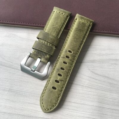 Pan-erai 24mm Italian Calfskin Leather Watch Band for Panera Leather Strap Manufacturer 24mm Replacement Leather Watch Band