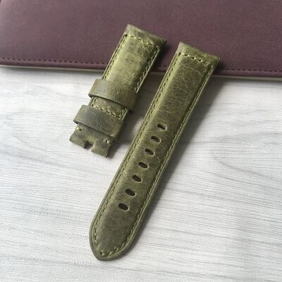 Pan-erai 24mm Italian Calfskin Leather Watch Band for Panera Leather Strap Manufacturer 24mm Replacement Leather Watch Band