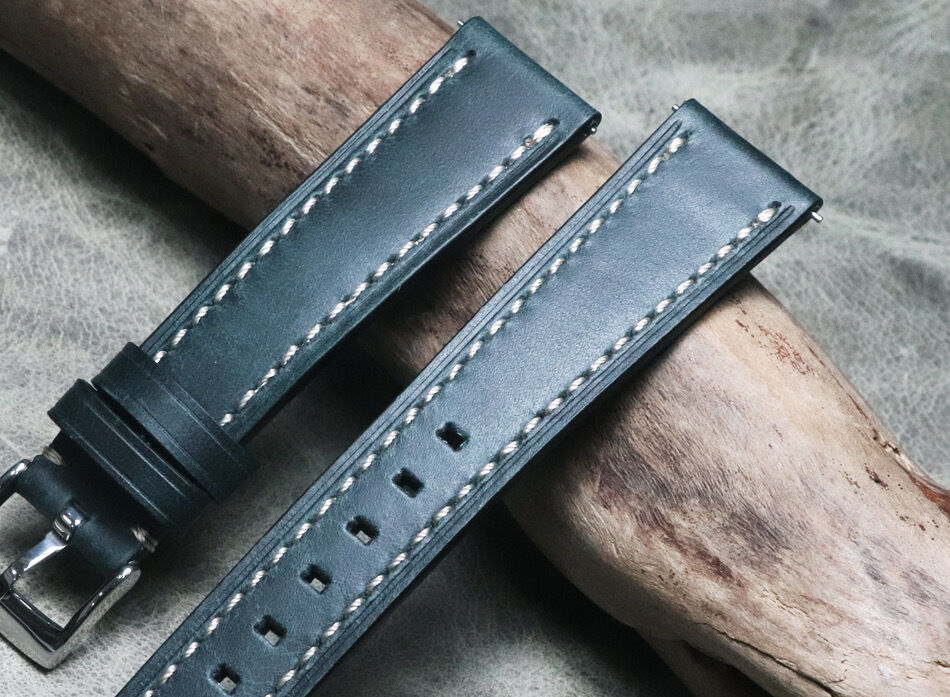 Watch Band Vintage Watch Straps for Oil Wax Calfskin Handmade Leather Onthevel Mens 20mm 22mm 24mm  Black Brown Blue