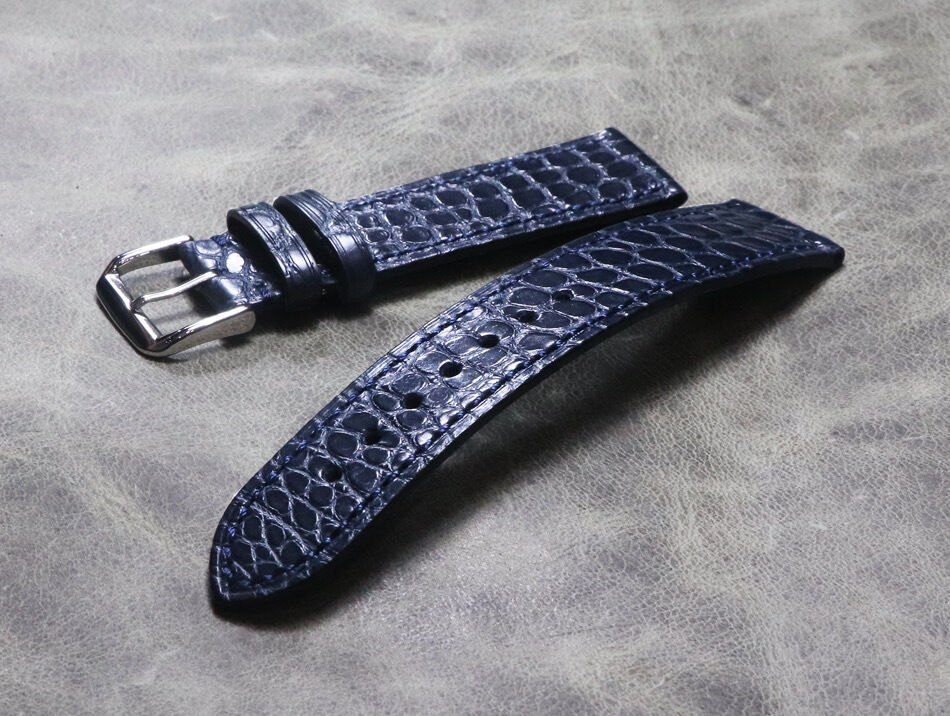 Vintage Retro Genuine Crocodile Leather Watch Band Handmade 18mm 20mm 22mm Real Alligator Strap 19mm 21mm 23mm 24mm