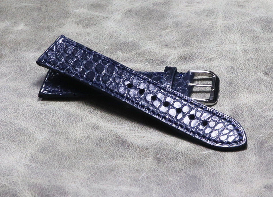 Vintage Retro Genuine Crocodile Leather Watch Band Handmade 18mm 20mm 22mm Real Alligator Strap 19mm 21mm 23mm 24mm