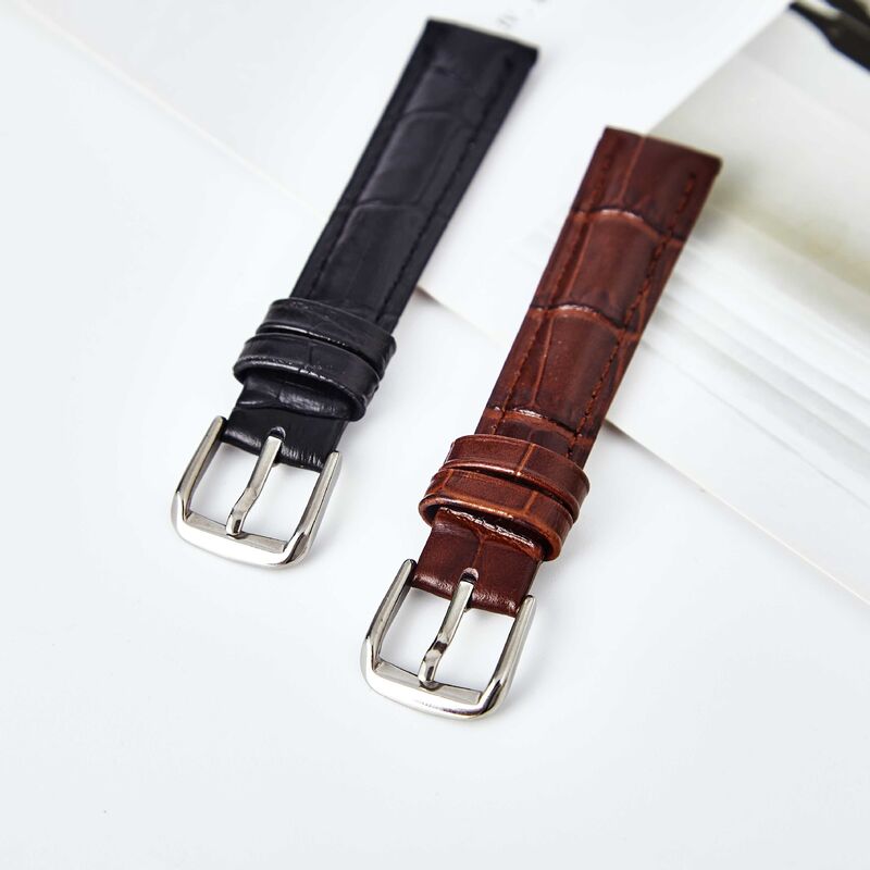 Wholesale Custom Leather Belts 12mm 16mm 18mm 20mm 22mm 24mm Mens Women Wrist Watch Band Real Genuine Leather Watch Strap