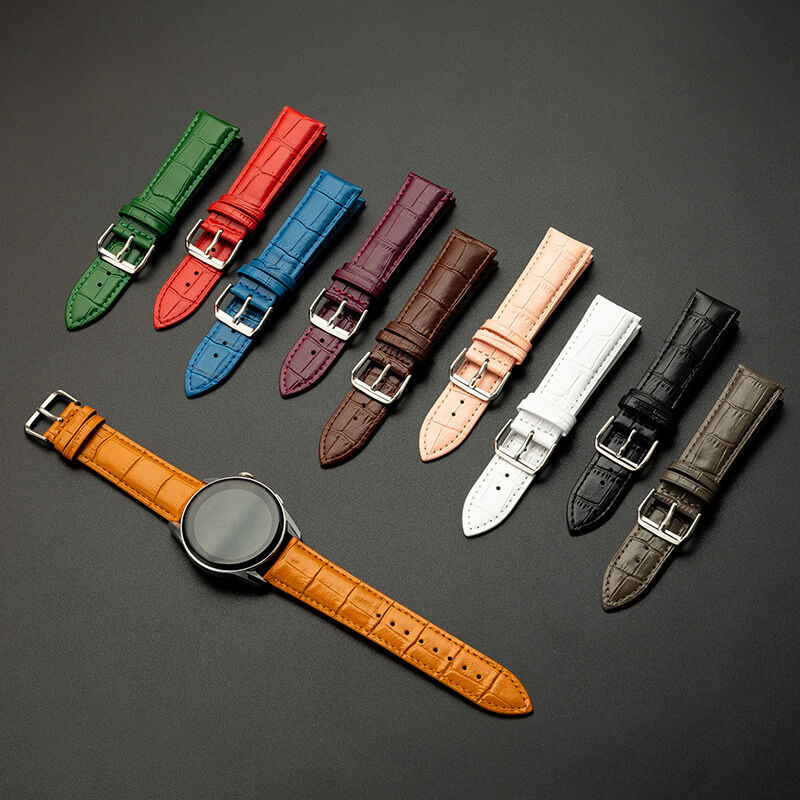 Wholesale Custom Leather Belts 12mm 16mm 18mm 20mm 22mm 24mm Mens Women Wrist Watch Band Real Genuine Leather Watch Strap