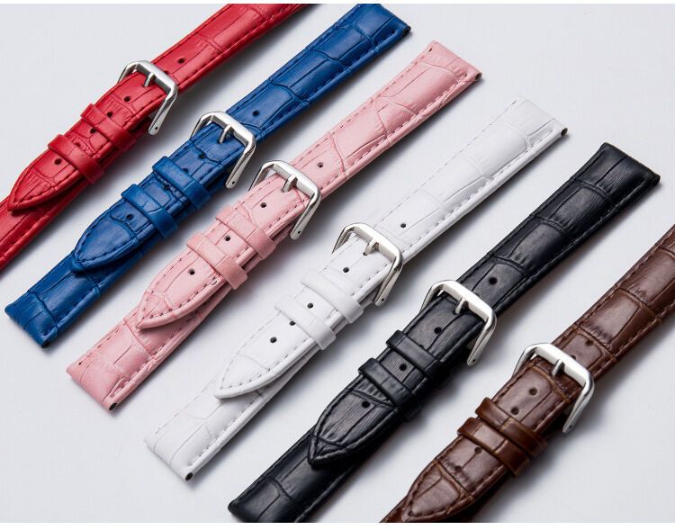 Wholesale Custom Leather Belts 12mm 16mm 18mm 20mm 22mm 24mm Mens Women Wrist Watch Band Real Genuine Leather Watch Strap