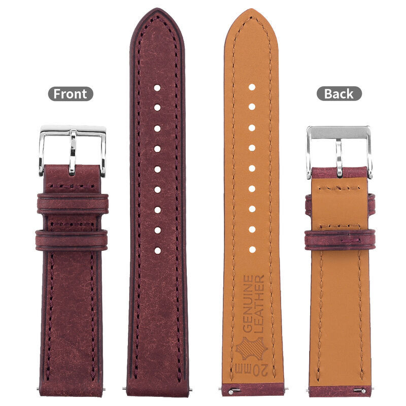 Custom 18mm 20mm 22mm 24mm Genuine Italy Pueblo Leather Band Vintage Leather Watch Straps