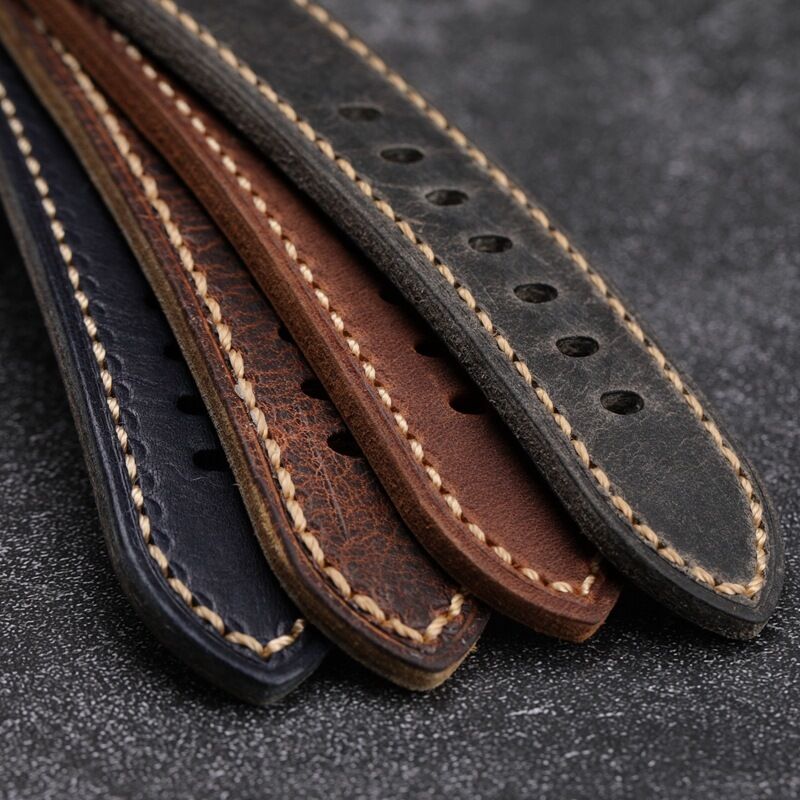 20mm 22mm 24mm 26mm Leather Watch Band Strap for apple Watch Series 6 Leather Bands
