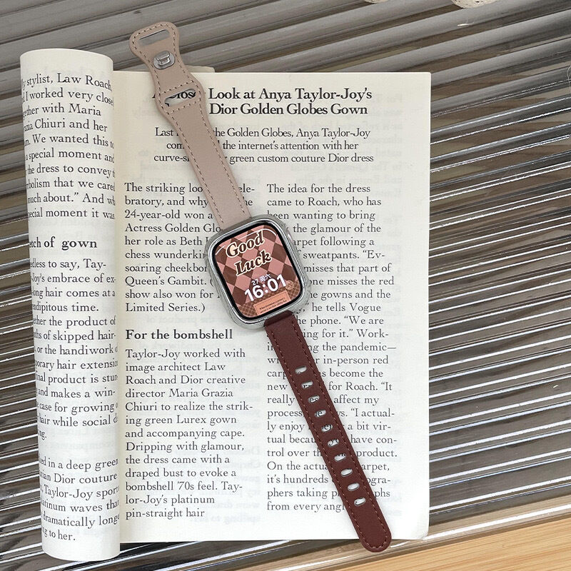 Leather Strap 38/40/41/42/44/45/49/mm Replacement Leather Watch Bands Loop Quick Release Pin Genuine Leather Watch Straps